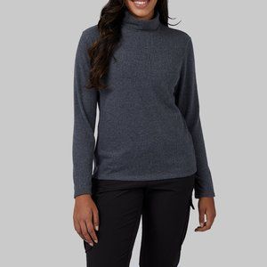 NWT 32 Degrees Soft Sweater Knit Turtleneck XS Gray